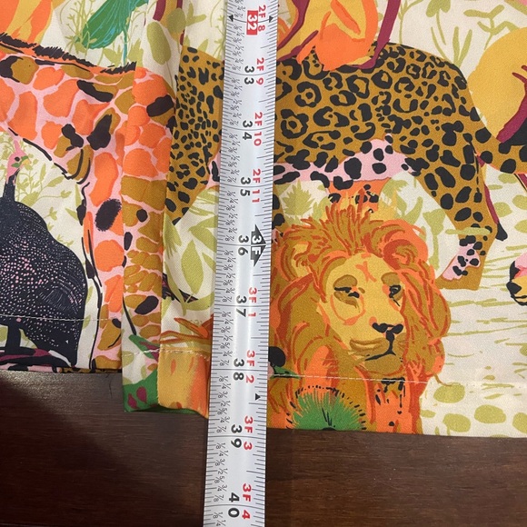 guc j crew Colorful Animal Print wide leg pants 6 - Picture 2 of 8